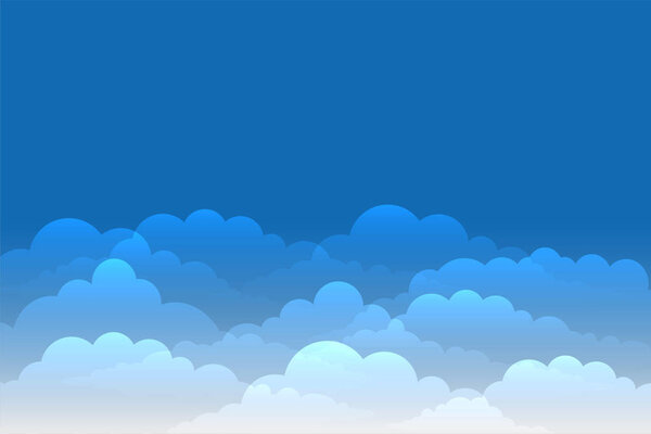 blue sky with shiny clouds background design