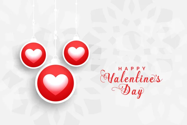 Precioso diseño del cartel del día de San Valentín con corazones — Vector de stock