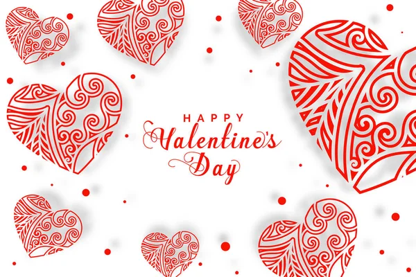 Декоративные сердца фон для День святого Валентина дизайн — стоковый вектор