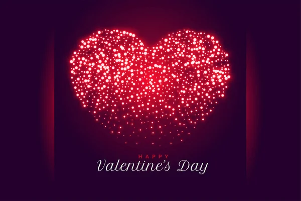 Creative sparkle heart valentines day background design — Stock Vector