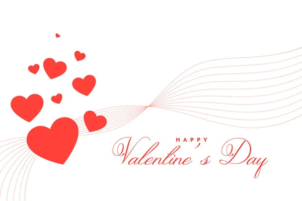 Glücklich Valentinstag Feier Herzen Hintergrund Design — Stockvektor
