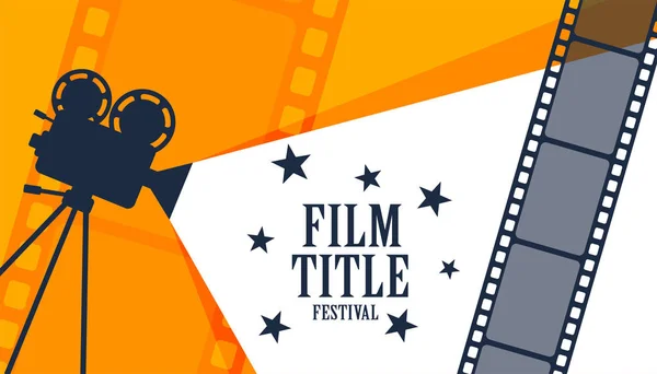 Κινηματογραφικές ταινίες ταινία φεστιβάλ αφίσα σχεδιασμό φόντο — Διανυσματικό Αρχείο