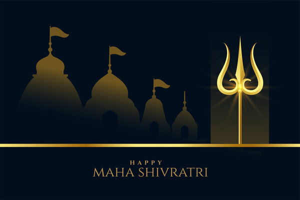 happy maha shivratri hindu festival card design