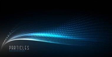 abstract digital technology particle wave background design