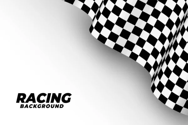 Racing zászló háttér 3D-s stílusban — Stock Vector