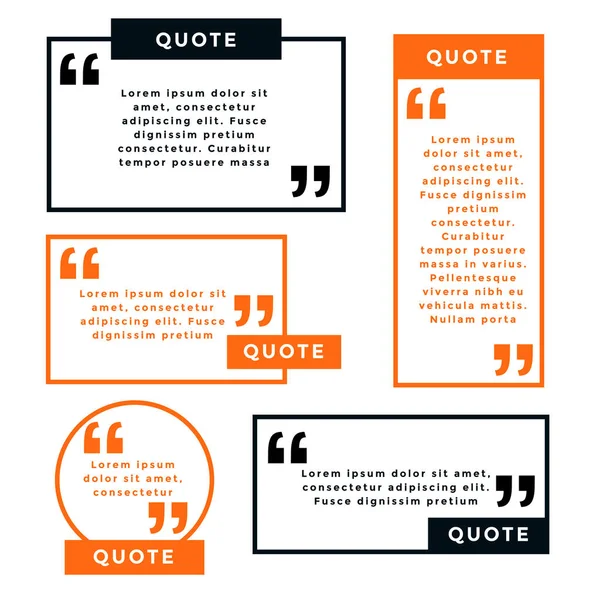 Line style geometric quotes template set design — ストックベクタ