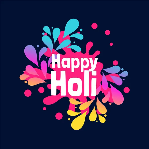Éclaboussures de couleurs pour heureux festival holi — Image vectorielle