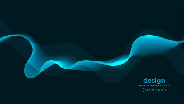 Glühend blaue Wellen Kurven abstrakten Hintergrund Design — Stockvektor