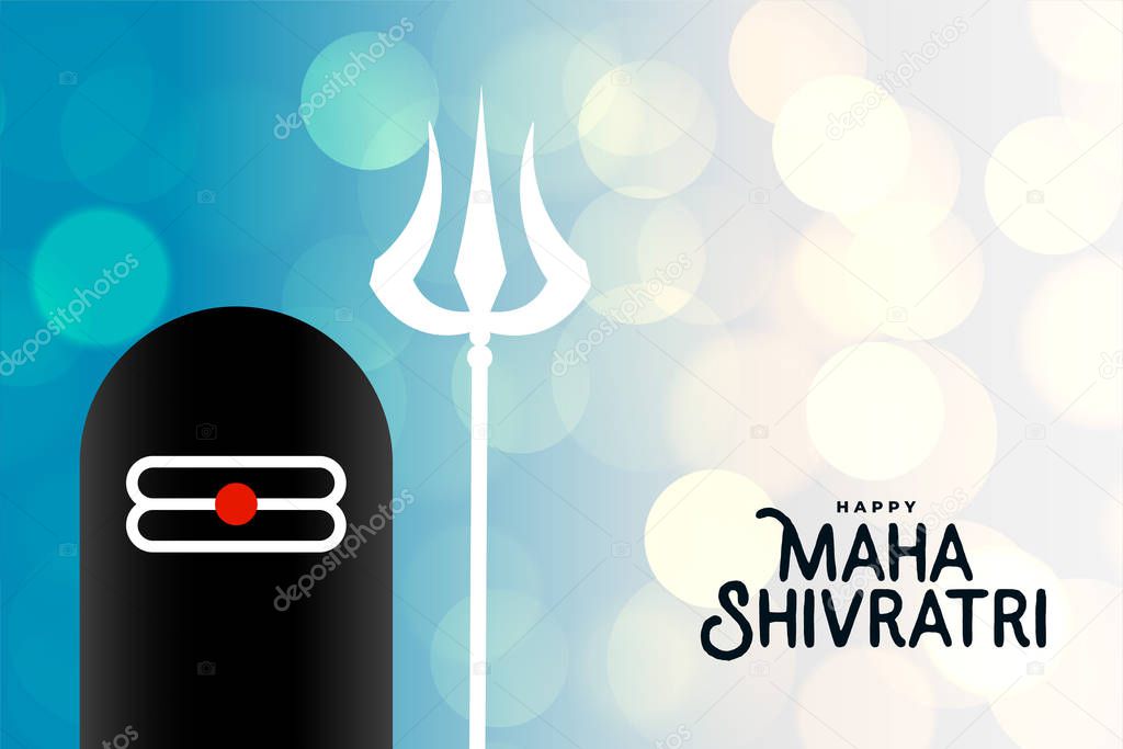 happy maha shivratri hindu festival background design