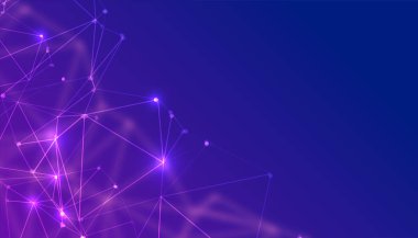 soyut teknoloji parçacıkları düşük polifon tasarımı