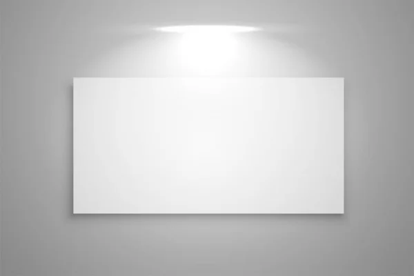 Quadro de galeria de exibição com foco fundo de luz — Vetor de Stock