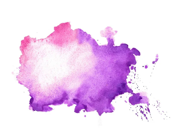 Aquareltextuur vlek in paarse kleur schaduw — Stockvector