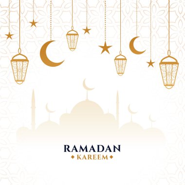elegant ramadan kareem decorative festival card design clipart