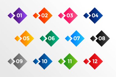 Geometrik biçim sayı noktası birçok renkte