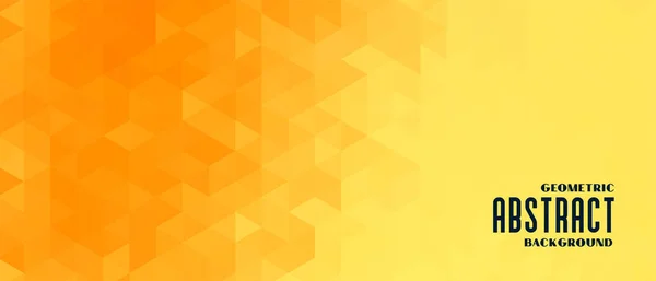 Design Banner Padrão Geométrico Amarelo Abstrato —  Vetores de Stock