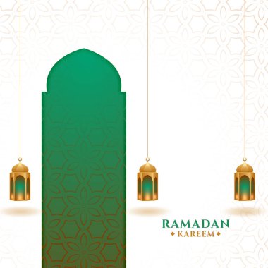 Fenerli İslami ramazan kareem festivali kartı tasarımı