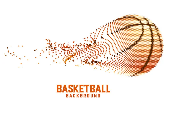 抽象的な粒子で作られた創造的なバスケットボールのデザイン — ストックベクタ