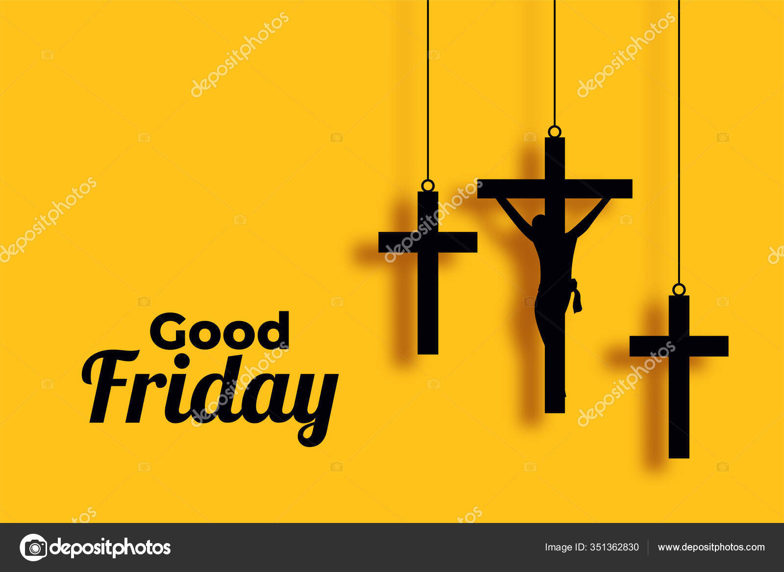 Good Friday Easter Day Cross Background Stock Vector by ©StarLine 351362830
