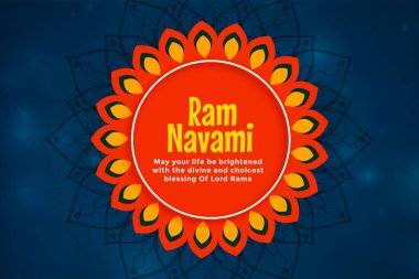 Dekoratif ram navami festivali arka plan tasarımını karşılıyor