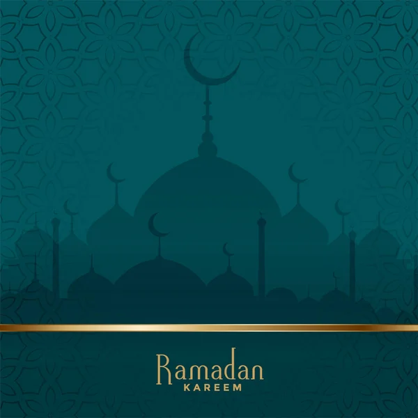 传统的Ramadan Kareem清真寺节背景设计 — 图库矢量图片