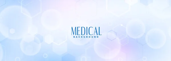 Medische Wetenschap Gezondheidszorg Blauw Banner Ontwerp — Stockvector