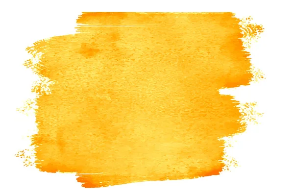 Yellow Watercolor Stain Texture Text Space — Stock Vector