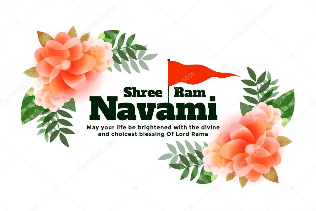 shree ram navami festival beautiful background design