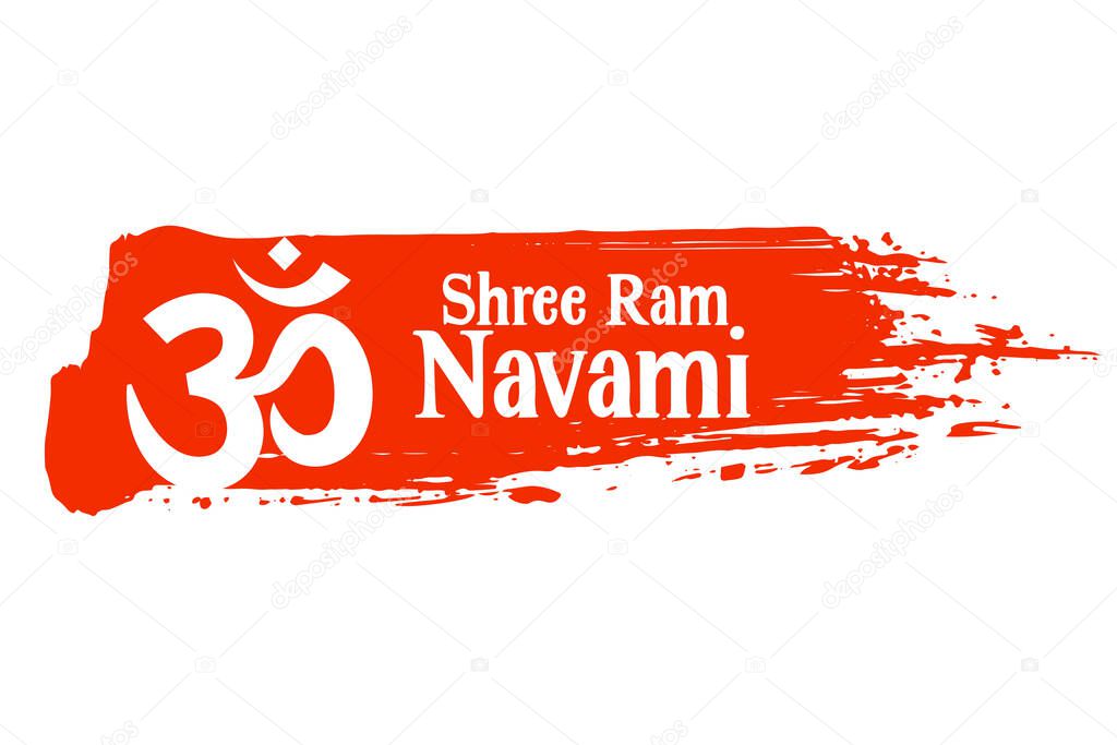 shree ram navami background with om symbol