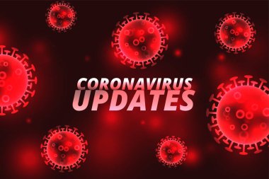 covid-19 koronavirüs enfeksiyon kırmızı zemin konseptini günceller