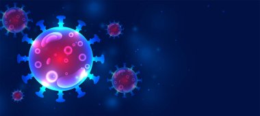 Coronavirus covid-19 virüs hücre arkaplanı ve metin alanı