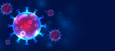 Coronavirus covid-19 virüs hücre arkaplanı ve metin alanı