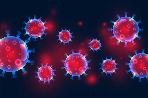 Infección Por Virus Covid Brote Coronavirus Antecedentes Infección — Vector de stock