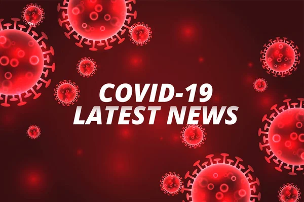 Covid Son Haberler Coronavirus Kırmızı Arkaplan Kavramı — Stok Vektör