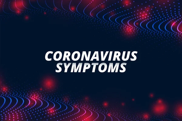 Covid Coronavirus Sintomatología Concepto Banner Para Ncov — Vector de stock