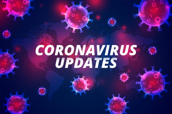 Coronavirus Updates Latest Covid Pandemic Infection Background — Stock Vector