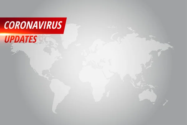 Coronavirus Ncov Eller Covid Nyheter Uppdateringar Banner Koncept — Stock vektor