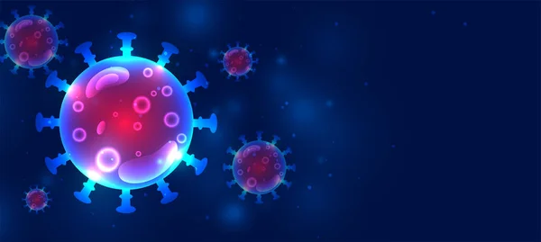 Coronavirus Covid 19ウイルス細胞の背景テキスト空間 — ストックベクタ