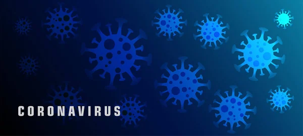 Coronavirus Ncov Eller Covid Virus Banner Koncept — Stock vektor