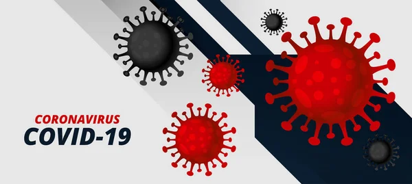 Coronavirus Covid Pandémie Épidémie Virus Concept Fond — Image vectorielle