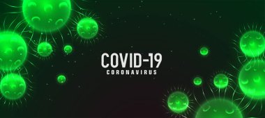 covid-19 Coronavirus Green bayrak konsepti