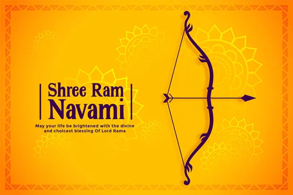 Happy Ram Navami Festival Wishes Card Background — Stock Vector