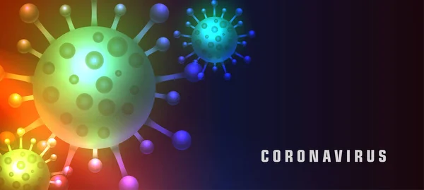 Coronavirus Covid Έννοια Πανό Για Δημόσια Υγεία — Διανυσματικό Αρχείο