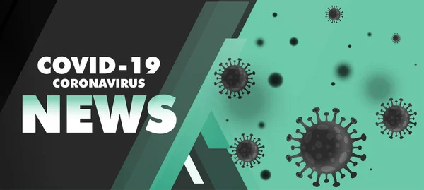 Covid Coronavirus Nouvelles Mises Jour Bannière Concept Design — Image vectorielle