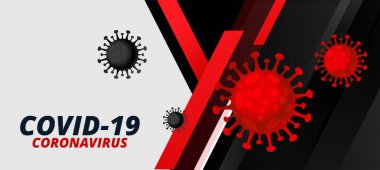 covid-19 koronavirüs hastalığı salgın pandemik pankart tasarımı