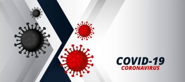 Coronavirus covid-19 virüs yayılan pandemik pankart tasarımı