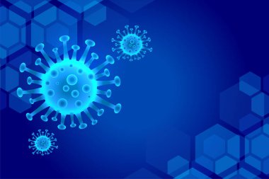 mavi koronavirüs covid-19 salgın arka plan tasarımı