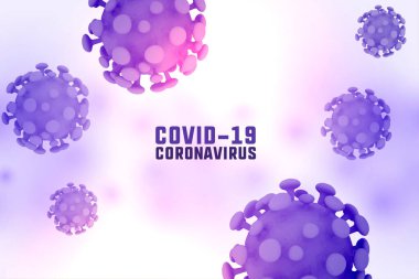 3d koronavirüs covid-19 hastalık arka planı tasarımı
