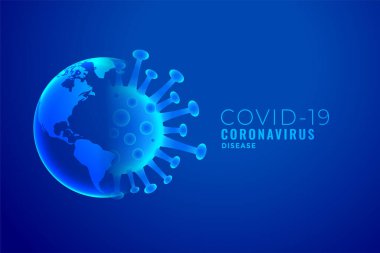 Coronavirus ve toprak patlaması kavramı arkaplan tasarımı