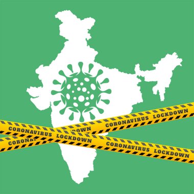india lockdown due to coronavirus concept background clipart