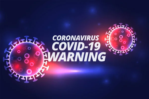 Coronavirus Covid Utbrott Varning Och Varning Bakgrund — Stock vektor